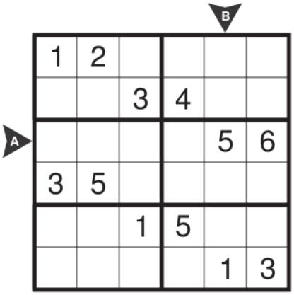 1-4 Mini Classic Sudoku 1+1+1+1 points P a g e 1 Place a digit from 1 to 6 in each empty cell so that each digit appears exactly once in each row, column and 2X3 box.