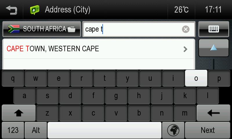 3.Search for a City name or Postal Code by typing letters. Then choose it on the result list. 4.