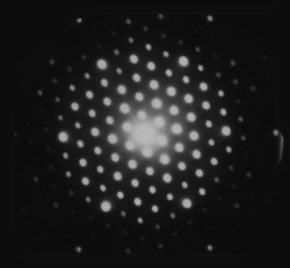 Electron diffraction Diffraction pattern locates at the back focal plane of the objective lens. Bragg angles are small.