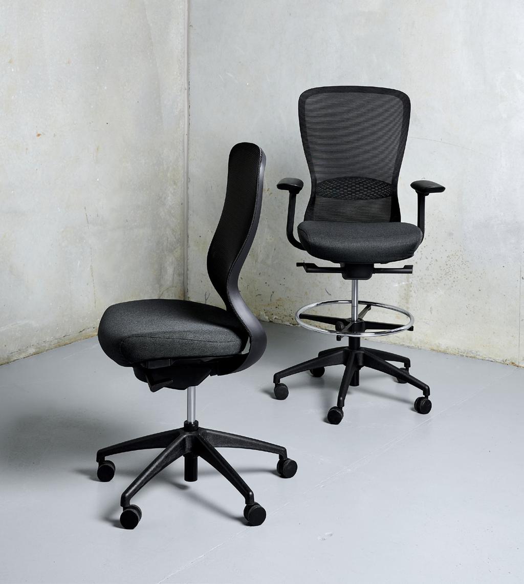back, height adjustable seat and seat depth adjustment to facilitate and support optimal ergonomics in the workplace