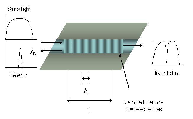 Several gratings are used inside one line of fiber optic as a therefore, making each reflected wavelength change of the gratings, it is easy to distinguish the physical properties that a specific