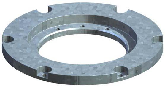 L-868B 8"-12" Adapter/Flange Ring (30-AA122820) 1. Approved and Certified to FAA Advisory Circular AC150/5345-42F. Size: B=12" 2. Adapter Plates are galvanized to ASTM-A123/A123M-02. 3.