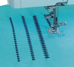 You can easily control the maximum width of the stitch setting in the machine s set mode.