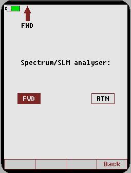 Forward SLM/Spectrum mode In this mode the unit can function and