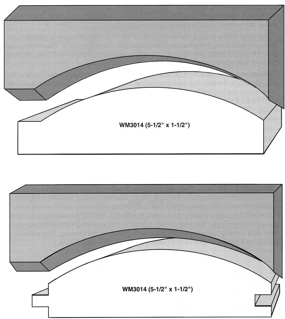 Woodmaster Patterns - LOG CABIN SIDING Woodworkers: Log Cabin Siding pattern knives come only in open-ended