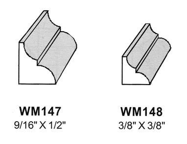 Woodmaster Molding Patterns - GLASS BEAD Glass bead is used to hold glazing in place in