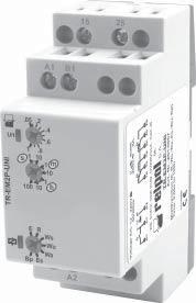24 TR-EM2P-UNI time relays Multifunction time relay 7 time functions: E, Wu, Bp, R, Ws, Wa, Es 7 time ranges: 1 s; 10 s; 1 min.; 10 min.; 1 h; 10 h; 100 h Wide input voltage range: 12.
