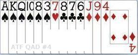 #3 - Your hand shows 14 HCPs and, since you have support (3 or more spades) for your partner's spades, you can also count 4-5 dummy points for the void.
