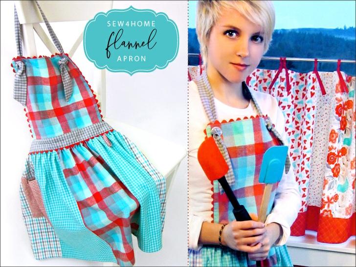 Published on Sew4Home Flannel Apron with Rick Rack Accents Editor: Liz Johnson Wednesday, 06 March 2019 1:00 An apron in flannel makes for some cozy cookin'!