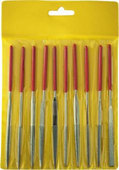 File Assortment For work on plastic In plastic pouch, different shapes (flat, semicircular, trident, square type,