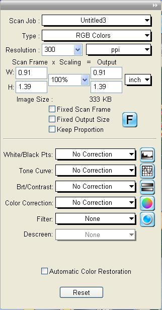 Follow the step 2 in Scanning Photos on previous page to launch ScanWizard EZ. 3. Switch to ScanWizard EZ - Professional Mode.