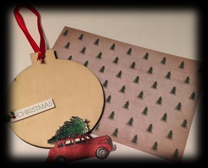 Ornament Using a Wood Photo Frame add embellishments of