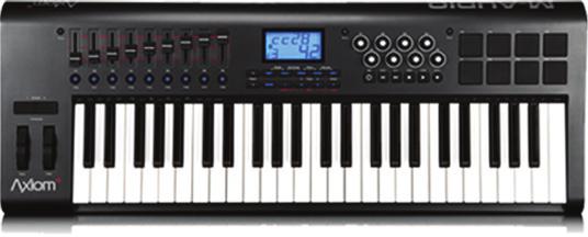buttons Octave shift /  Axiom 61 Advanced 61-Key Semi-Weighted USB MIDI Controller 61 keys; 8 dynamic pads 8 rotary encoders 9 mixer-style fader 9 illuminated buttons Dedicated transport, track,
