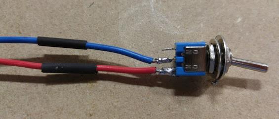 the switch and LED Add Heatshrink to the