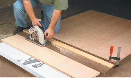 GREAT TIPS 6. Breaking Down Big Sheets n Before making any cuts, you ll need to lay out the pieces on the plywood first.