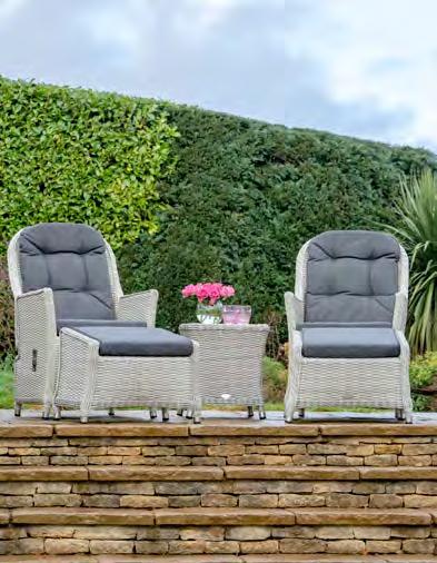 Monterey Recliner Set with 2 Footstools & Ceramic Top Side Table RRP: 10. SAVING: 300 OUR PRICE: 7.