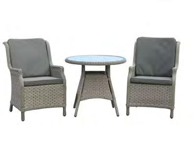 Frampton 80cm Bistro Table With 2 Armchairs RRP: 659. SAVING: 160 OUR PRICE: 4.