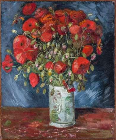 Van Gogh, Vase of Poppies (1886), Wadsworth Atheneum Museum of Art, Hartford, Connecticut, Bequest of Anne Parrish Titzell A still life of poppies which has been hidden away in storage for 30 years