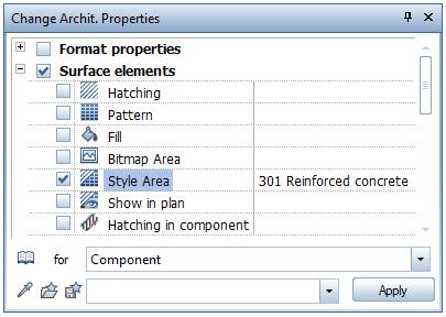 100 Exercise 2: elevator shaft Allplan 2015 3 Select the entire volume model and click Apply in the Change Archit, Properties dialog box. 4 Press ESC to quit the tool.