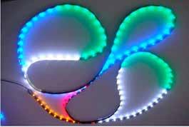 SR-5050-30L-IP65-RGB Incorporating flexible strip 5050 RGB 30 LEDs per meter on the pcb. Available in both 12 V and 24 V. With a resin bath is obtained IP65 making it suitable for outdoor use.