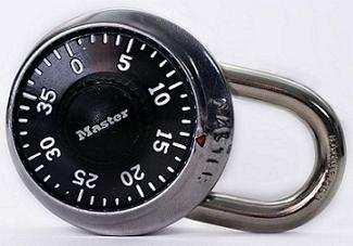 E: Combination Lock A combination lock consists of a circular dial, which can be turned (clockwise or counterclockwise) and is embedded into the "fixed" part of the lock.