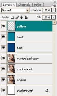 Duplicate the Manipulated Layer. Create a new Layer and make sure it's placed at the top of all the layers.