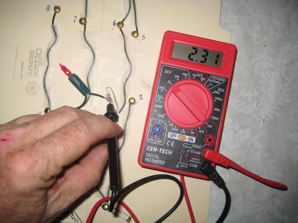 measuring voltage The electrical push which the cell gives to the