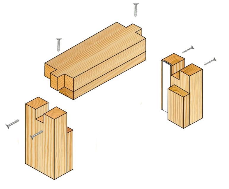 of each type of door frame joint only; actual construction in terms of intumescent seal location and material, etc.