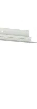 CEILING SYSTEMS - INTEGRATED (IN COMBINATION WITH RECESSED CEILINGS) CEILING STRIP 41 mm 34 mm 50 KG/M 10 YEAR WARRANTY Hanging rail integrated in corner profile - suitable for recessed ceilings that