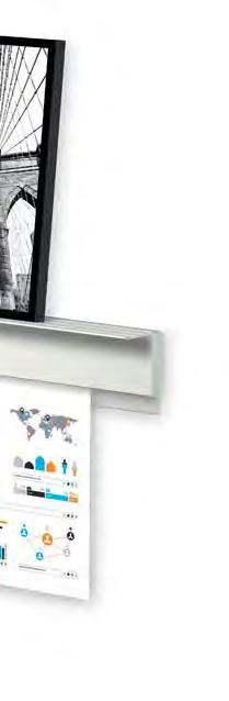 This display system is a sleek, original addition to the wall and in your interior.
