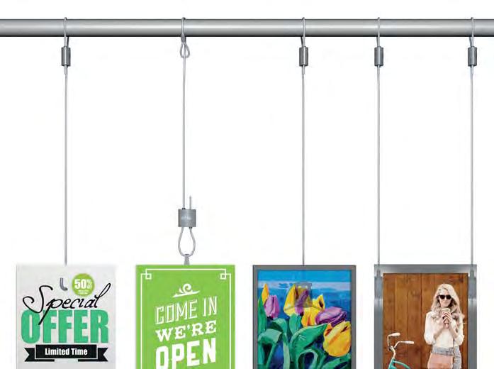 The Loop Hanger is a hanging system that is extremely easy to use, the height may be adjusted in a single motion, and it is