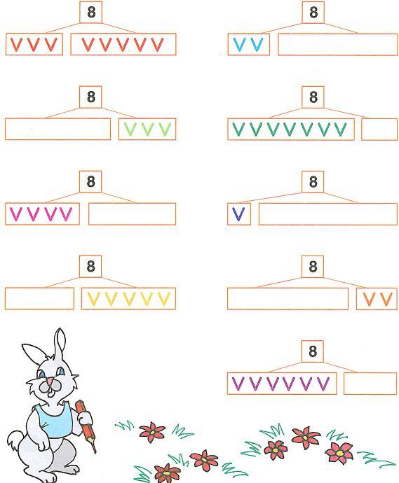Problem 4 Help bunny to complete each picture