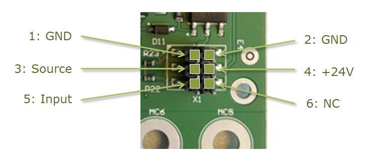 This connector is a standard 6-pin dual row 2.54 mm header (Samtec TSM-103-01-T-DV).