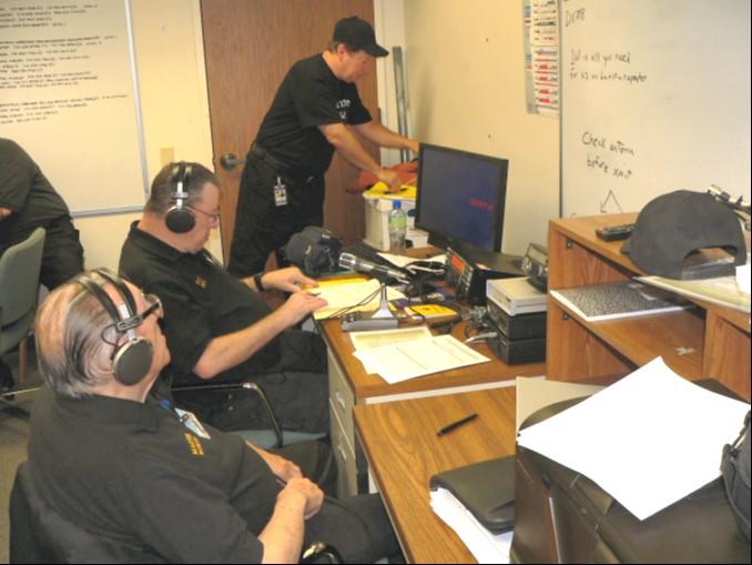 Bob McFadden, KK6CUS, handled Winlink traffic. Randy Benicky, N6PRL, and Martin La Rocque At the HF station are (left to right) Martin La Rocque, N6NTH, Randy Benicky, N6PRL, and Tony Scalpi, N2VAJ.