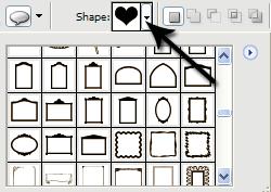 Custom Shape Tool The Custom Shape tool provides many different shape options for you to draw.