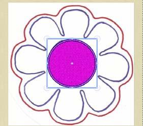 Using your Create Ellipse Tool, click and drag a circle over the innermost part of the flower.