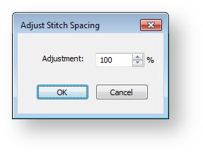 Fabrics & densities Adjust stitch densities Use Customize Design / Edit Objects > Adjust Stitch Spacing to manually override stitch densities for selected objects.