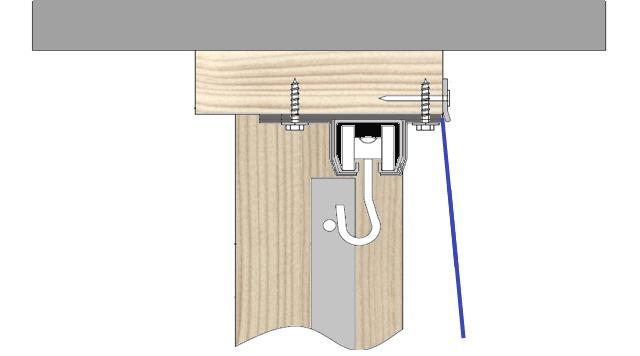 Use the ¼ x 1-½ Lag Bolts and ¼ Washers provided to fasten the brackets to the lumber.
