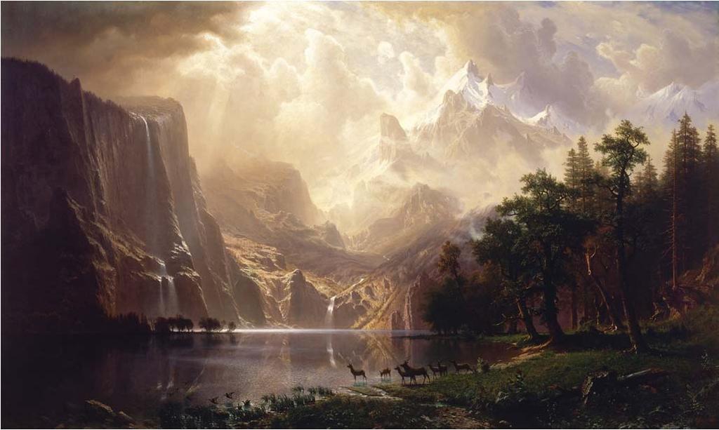 linen Landscapes Albert Bierstadt, Among