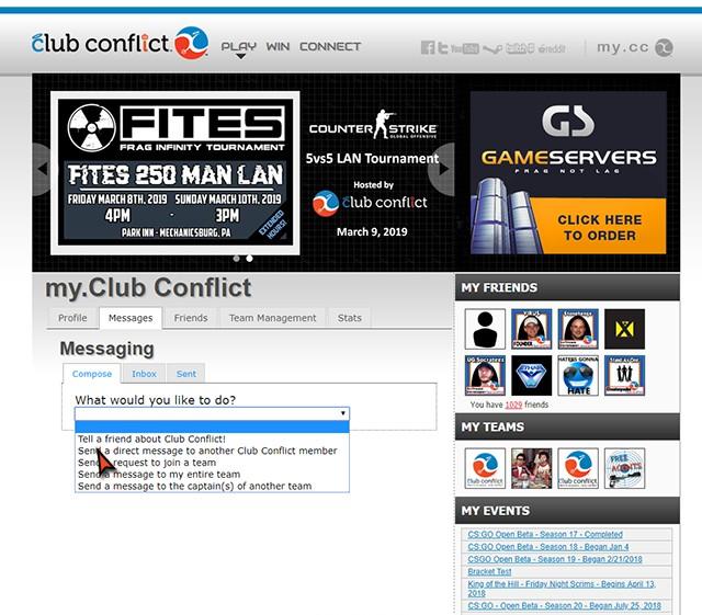 Invite Your Friends The beauty of the Club Conflict platform is that it can be used for any type of game or tournament. Membership to Club Conflict is free.