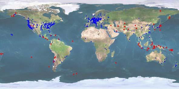 Figure 1: Map of the current distribution of QCN stations around the world. Figure 2.