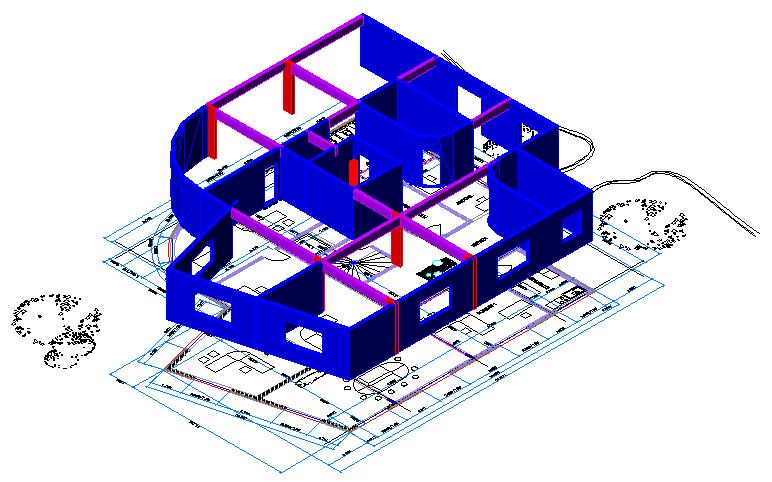 Architect design department construction companies interface From the architect... With the AutoCAD entity conversion tool, architect drawings are converted to Advance models.
