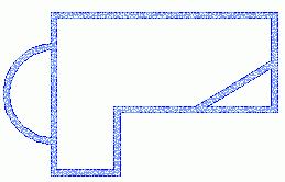 Step 2: Draw a straight wall and a curved wall This step explains how to draw a