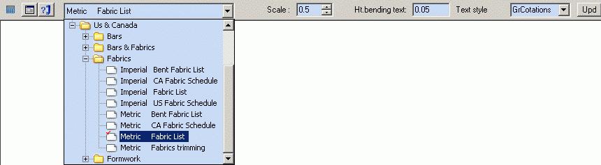 On the command line, type F (fabrics) to create a mesh list. Then press Enter to select the meshes on the screen. Click the meshes to list.