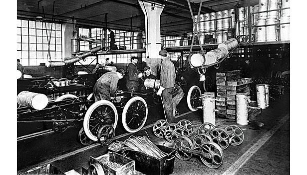 Ford would also be the first to implement, or put in process, the assembly line.