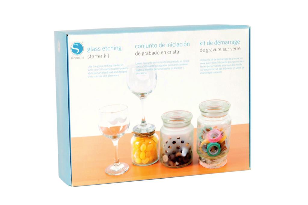16 silhouette 2015-2016 The Glass Etching Starter Kit makes it easy to permanently etch your own designs and text onto glassware and mirrors.
