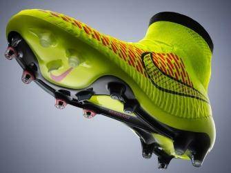 (a) Nike unveiled the new Magista Boot Volt in 04 as shown above. Describe how consumer demand influences the design of football boots, with regards to the sport.