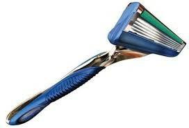 Q. (a) An electric razor is shown on the right, as well as other types of razors.
