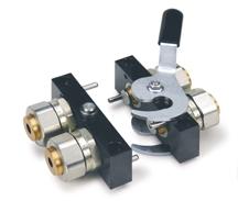 Multiconnection Multifaster M01 series RF series quick-release couplings are also available integrated within a multiconnection system.