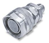 Features Connection system: screw-on Disconnection system: screw-on Shut off system: flat valve Connectability: both male and female couplings under residual pressure Disconnection under pressure: